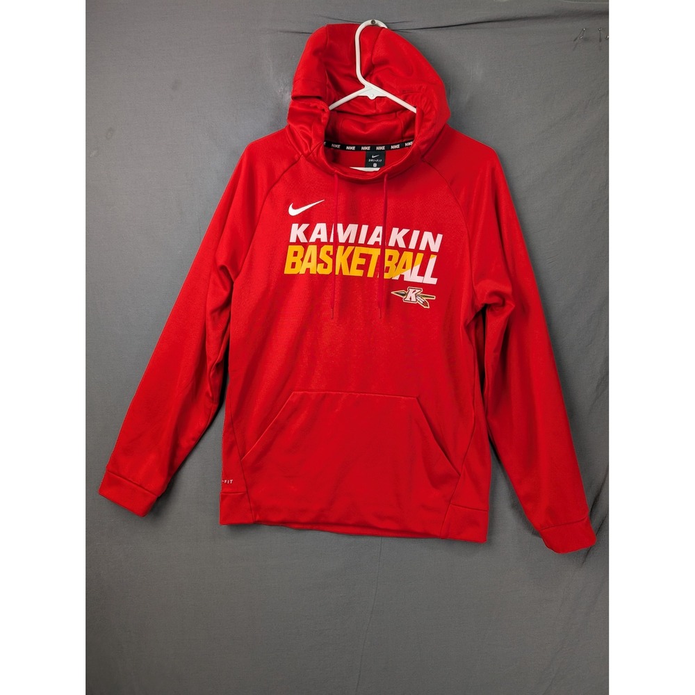 Nike Mens Kamiakin Basketball Red Dri-Fit Hoodie 867302-657 Small